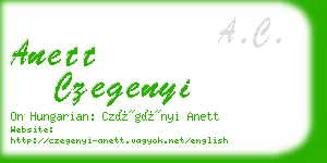 anett czegenyi business card